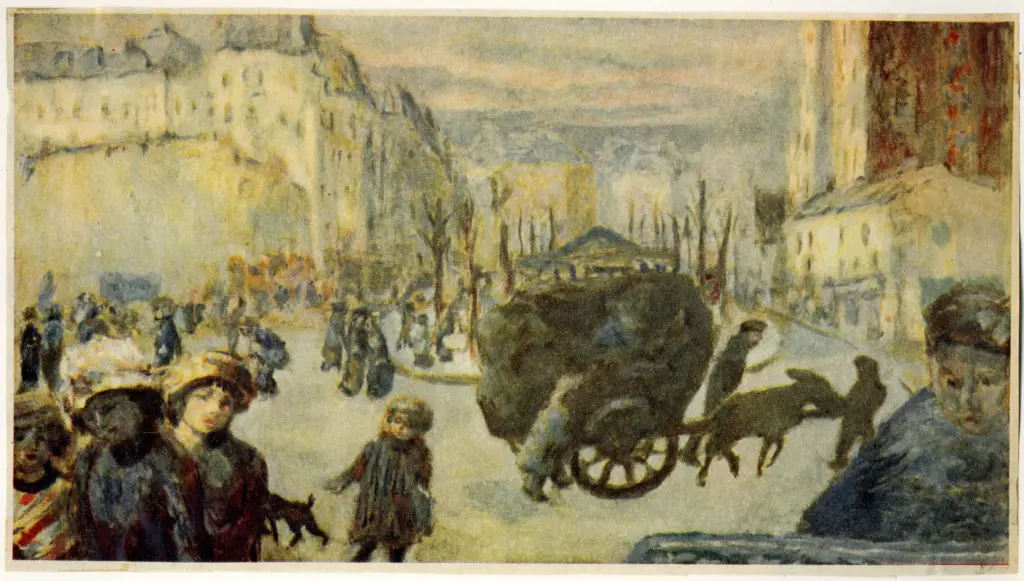 Anonimo , Bonnard, Pierre - sec. XX - La mattina a Parigi , fronte