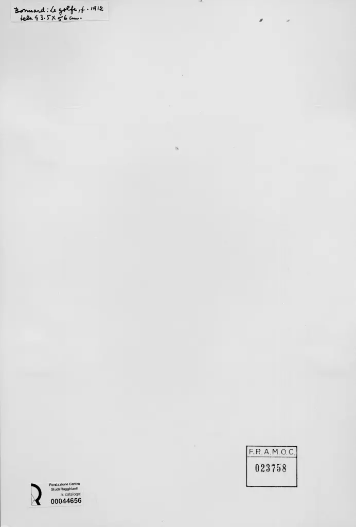 Anonimo , Bonnard, Pierre - sec. XX - Il golfo , retro