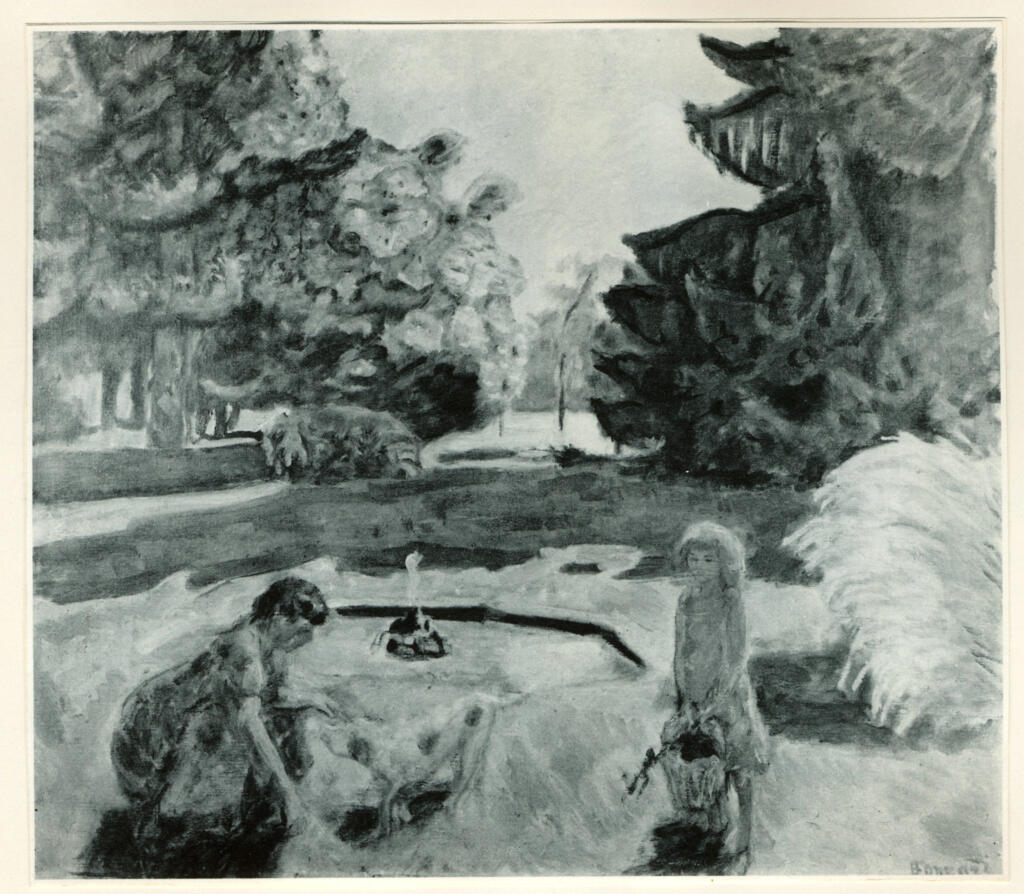 Anonimo , Bonnard, Pierre - sec. XX - Scena di un giardino , fronte