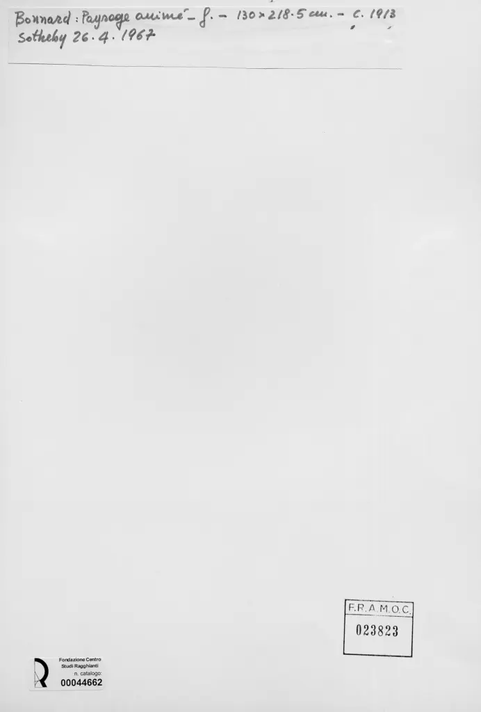 Anonimo , Bonnard, Pierre - sec. XX - Paesaggio animato , retro