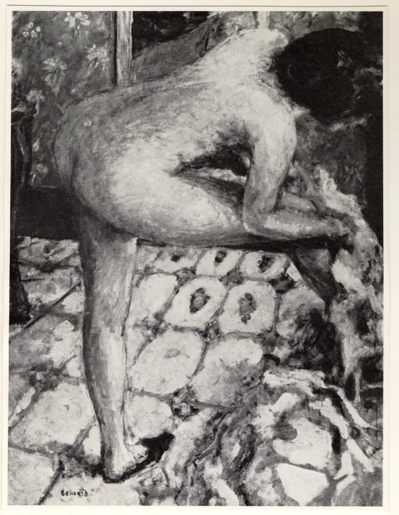 Anonimo , Bonnard, Pierre - sec. XX - Nudo al bagno , fronte