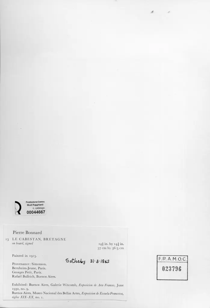 Anonimo , Bonnard, Pierre - sec. XX , retro