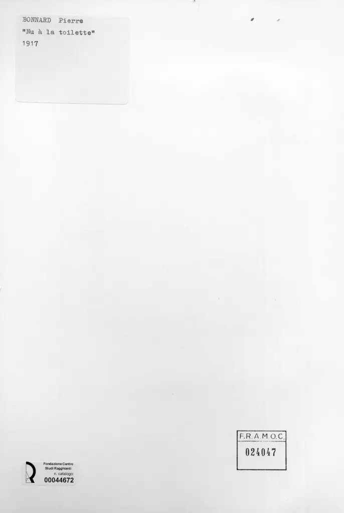 Anonimo , Bonnard, Pierre - sec. XX - Nu &agrave; la toilette , retro