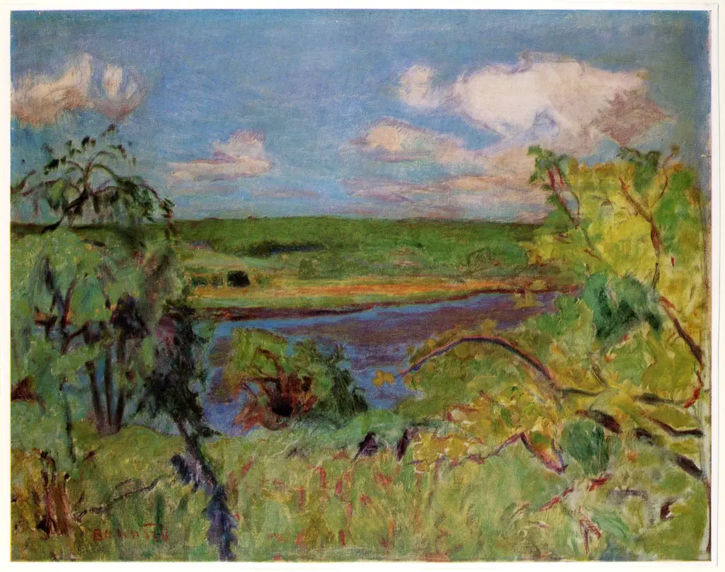 Anonimo , Bonnard, Pierre - sec. XX - Paesaggio vicino a Giverny , fronte