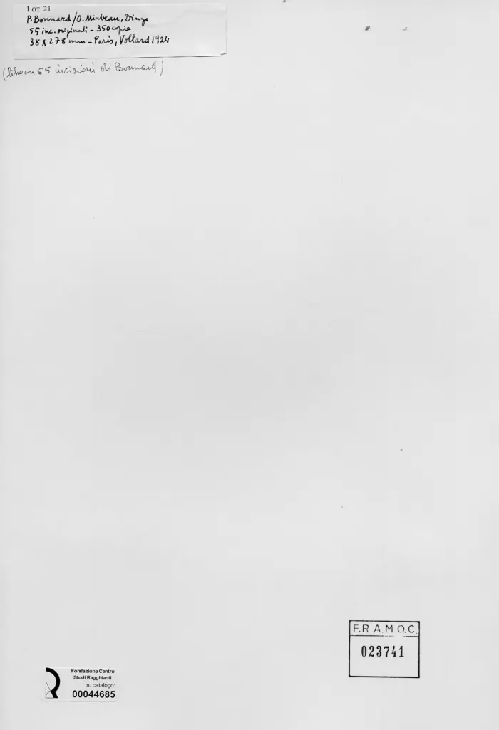 Anonimo , Bonnard, Pierre - sec. XIX/ XX - O. Mirbeau, Dingo , retro