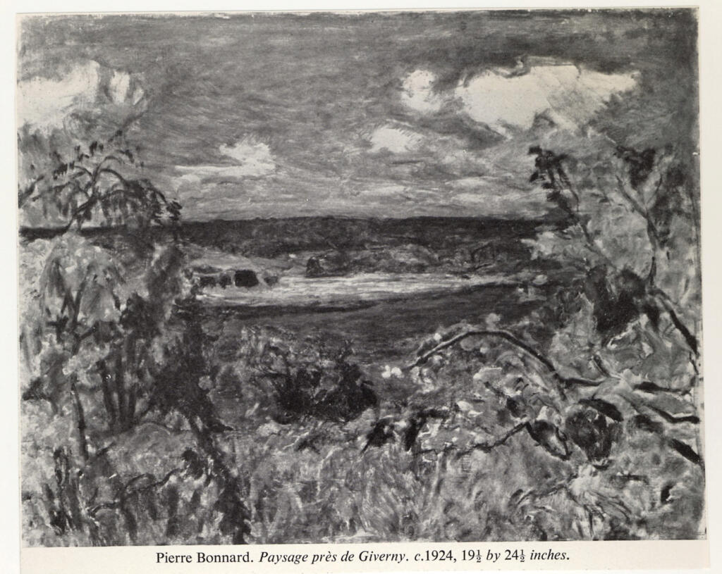 Anonimo , Bonnard, Pierre - sec. XX - Paesaggio vicino a Giverny , fronte