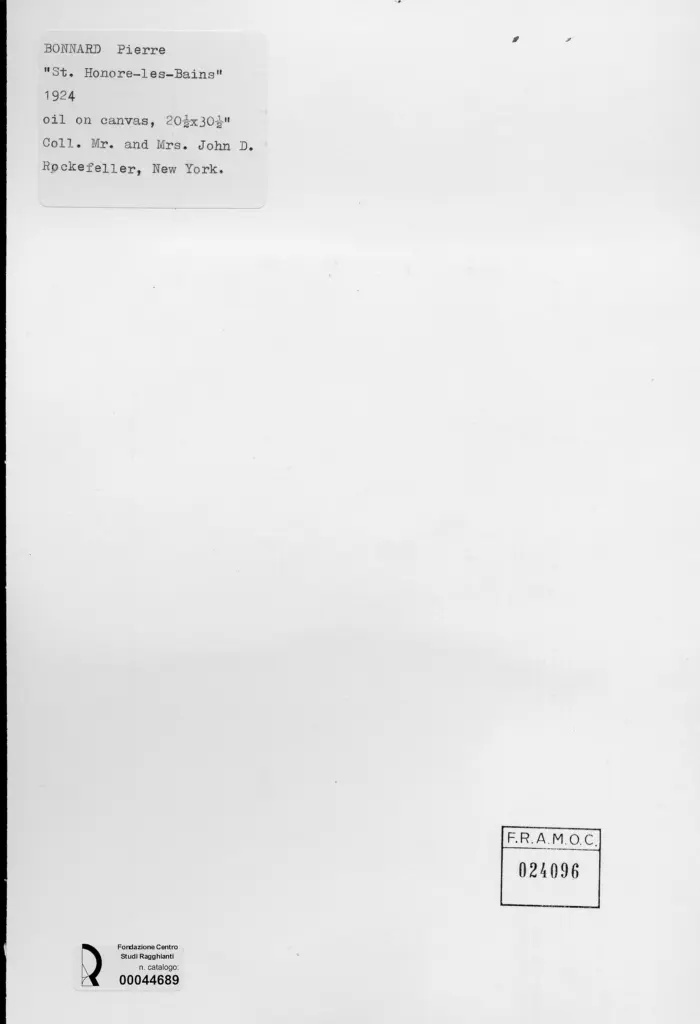Anonimo , Bonnard, Pierre - sec. XX - St. Honore-les-Bains , retro