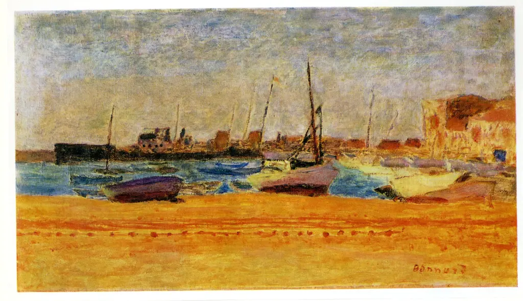 Anonimo , Bonnard, Pierre - sec. XX - Il porto di St. Tropez , fronte