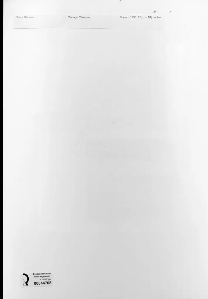 Anonimo , Bonnard, Pierre - sec. XX - Paesaggio classico , retro
