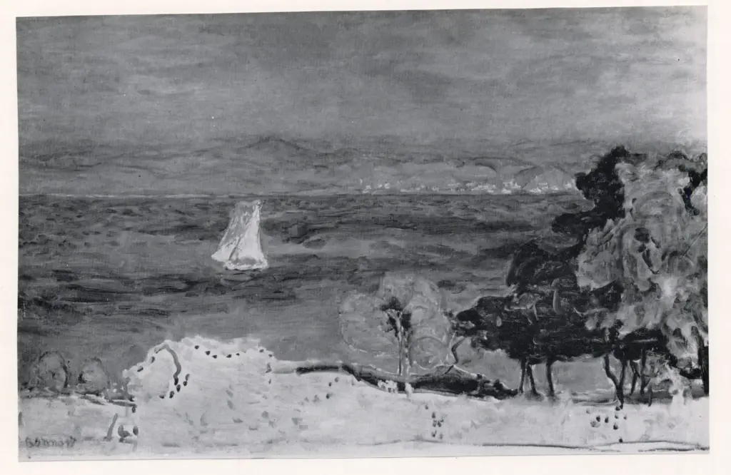 Anonimo , Bonnard, Pierre - sec. XX - Veliero sul mare (Golfo di Saint-Tropez) , fronte