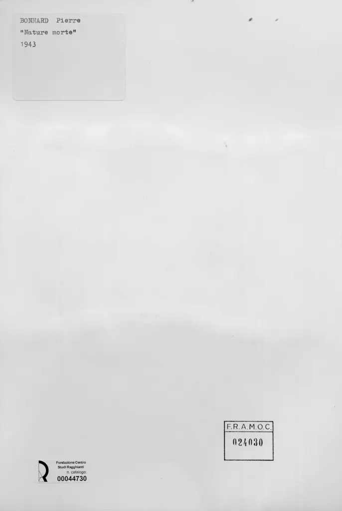 Anonimo , Bonnard, Pierre - sec. XX - Nature morte , retro