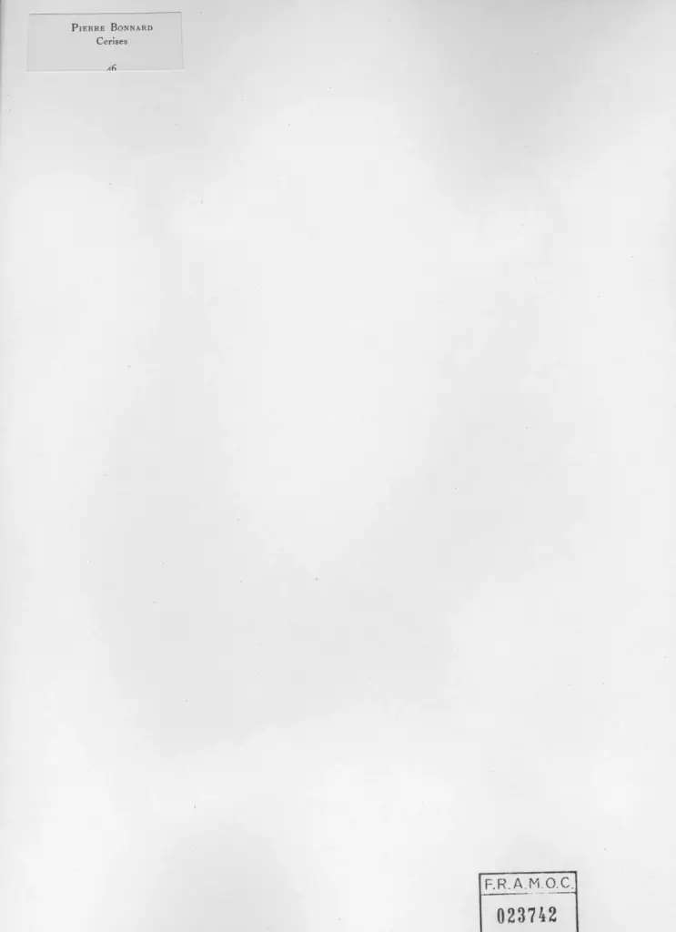 Anonimo , Bonnard, Pierre - sec. XIX/ XX - Cerises , retro