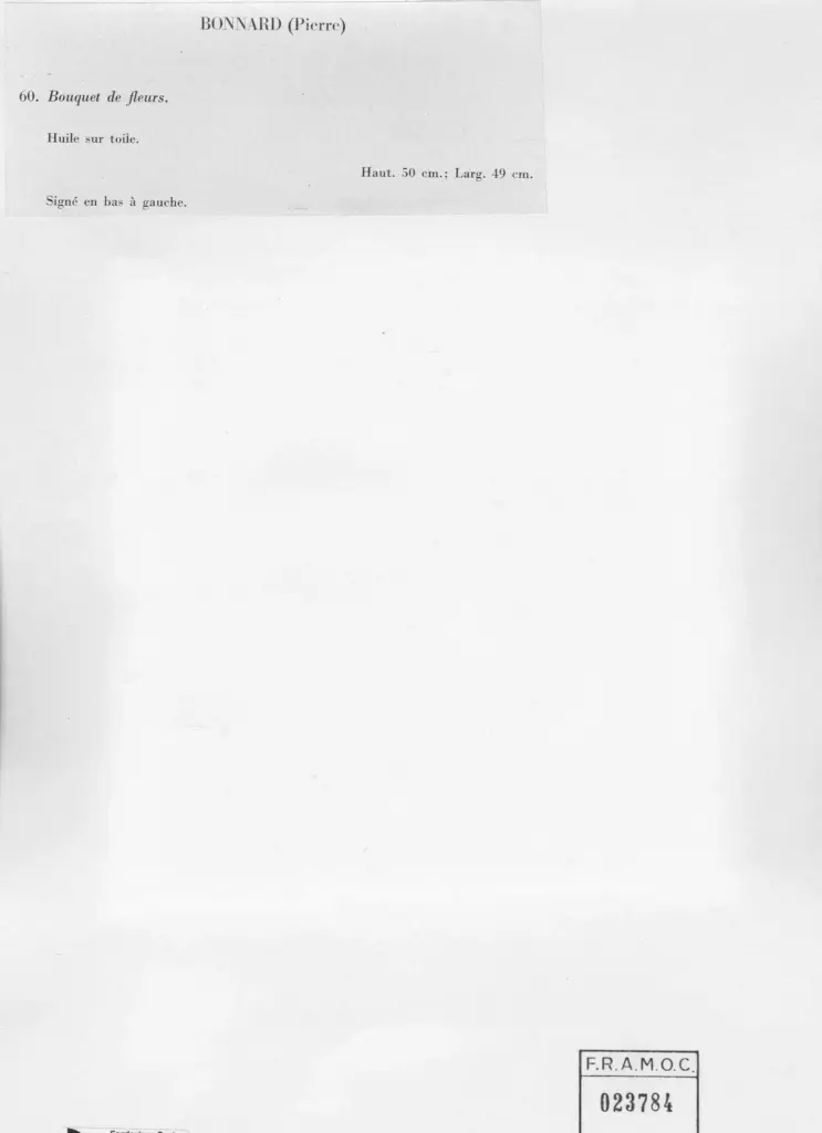 Anonimo , Bonnard, Pierre - sec. XIX/ XX - Bouquet de Fleurs , retro