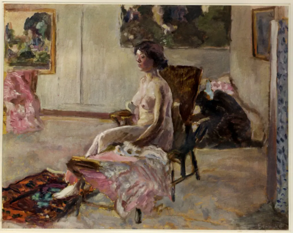 Anonimo , Bonnard, Pierre - sec. XIX/ XX - Nu assis , fronte