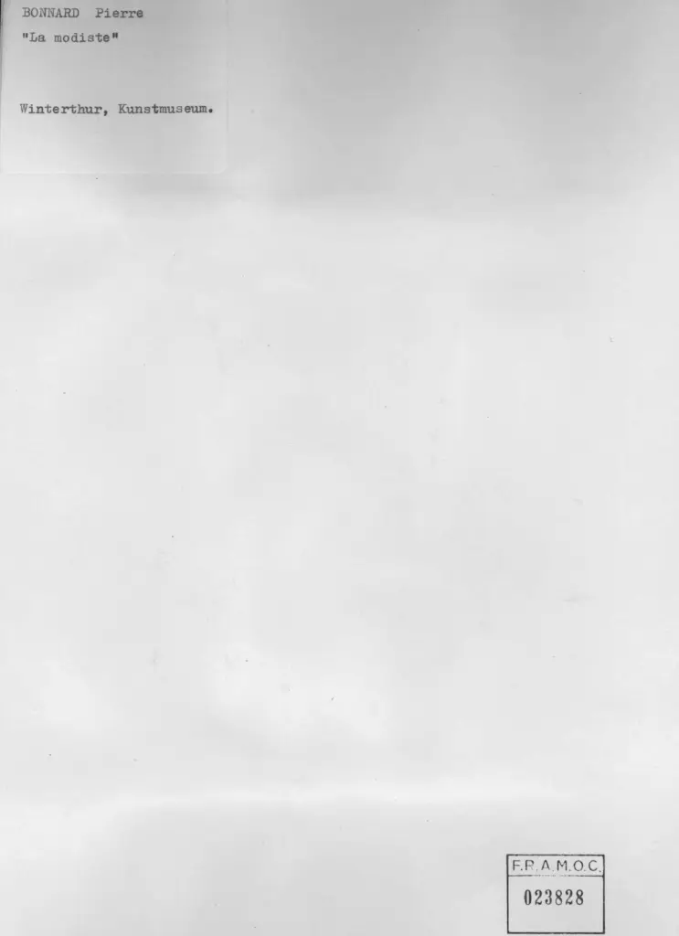 Anonimo , Bonnard, Pierre - sec. XX - La modiste , retro