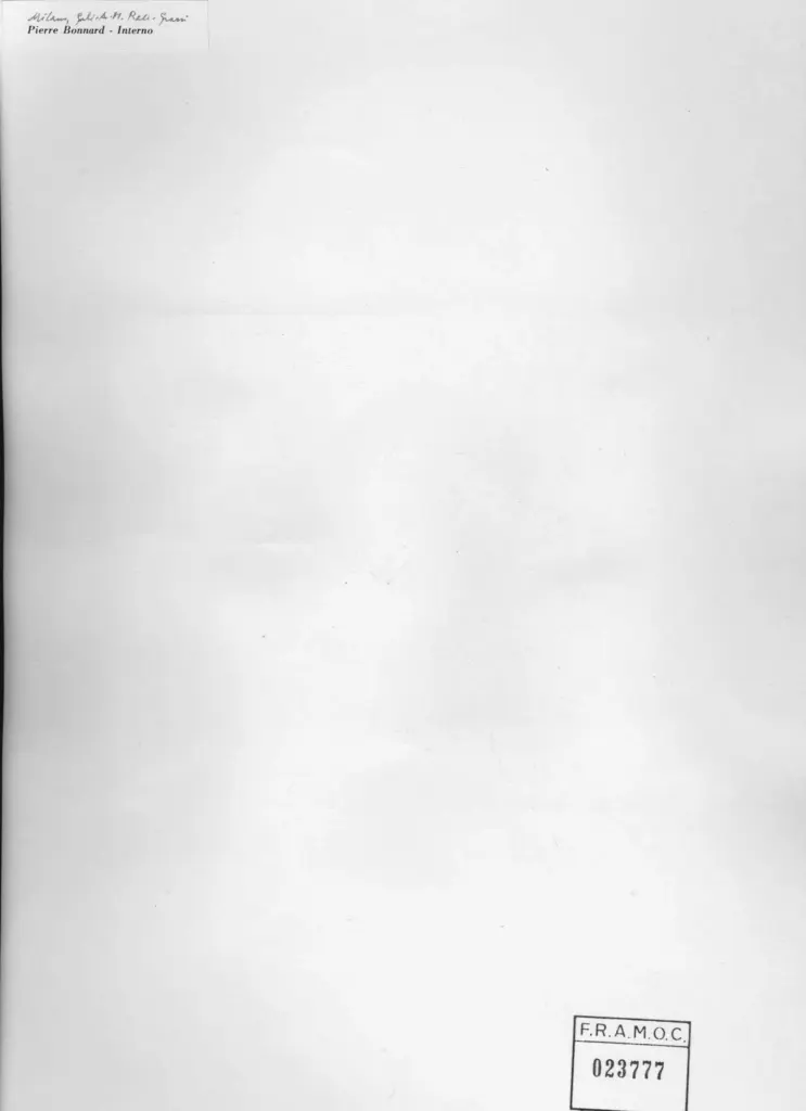 Anonimo , Bonnard, Pierre - sec. XX - Interno , retro