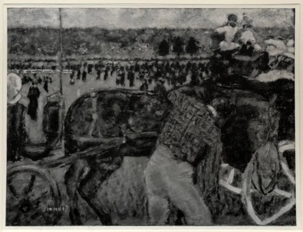 Anonimo , Bonnard, Pierre - sec. XIX/ XX - Races at Longchamp , fronte