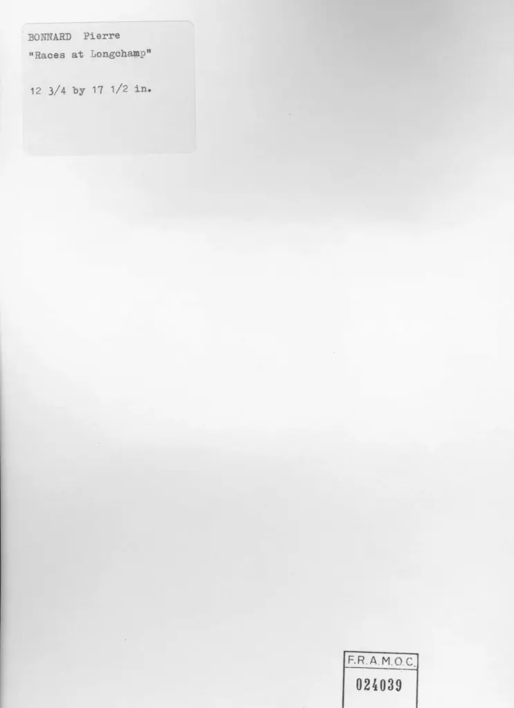 Anonimo , Bonnard, Pierre - sec. XIX/ XX - Races at Longchamp , retro