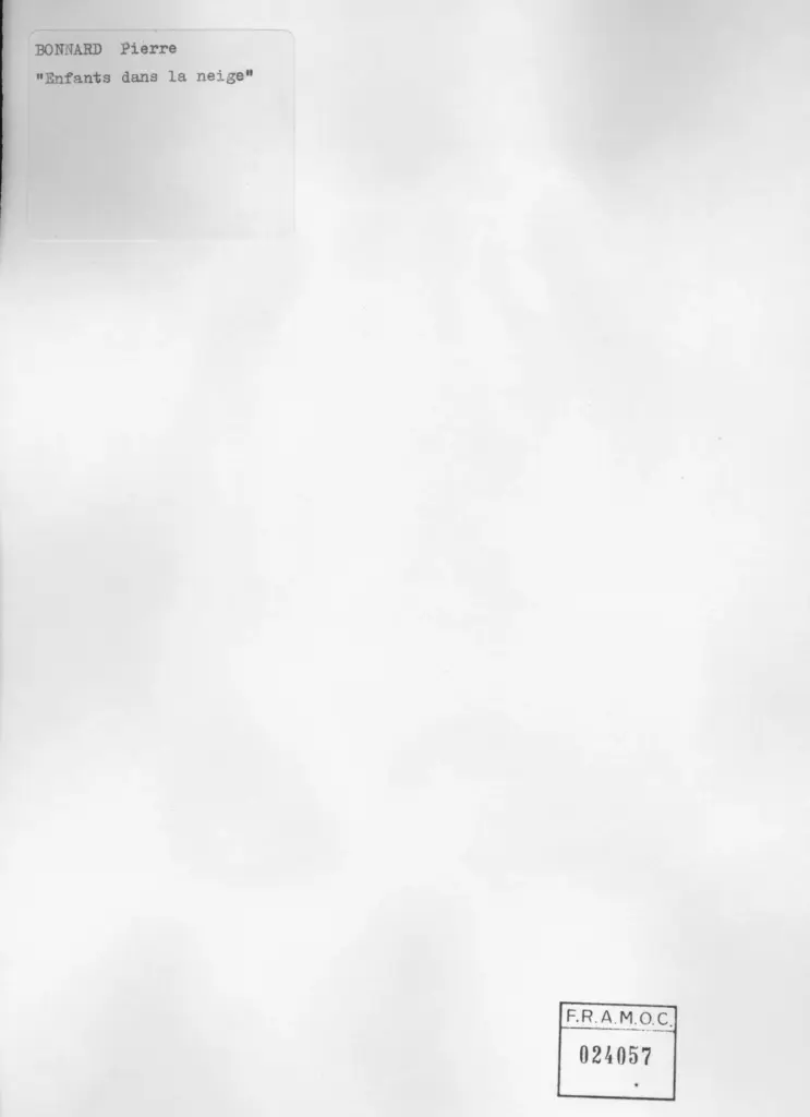 Anonimo , Bonnard, Pierre - sec. XIX/ XX - Enfants dans la neige. Bambini nella neve , retro