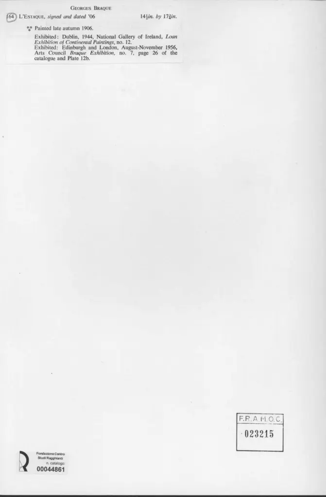 Anonimo , Braque, George - sec. XX , retro