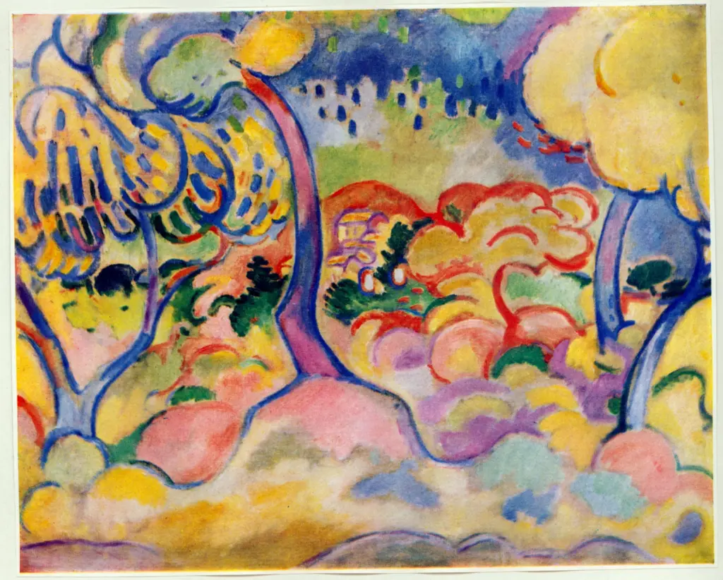 Anonimo , Braque, George - sec. XX - Paysage &agrave; L'Estaque , fronte