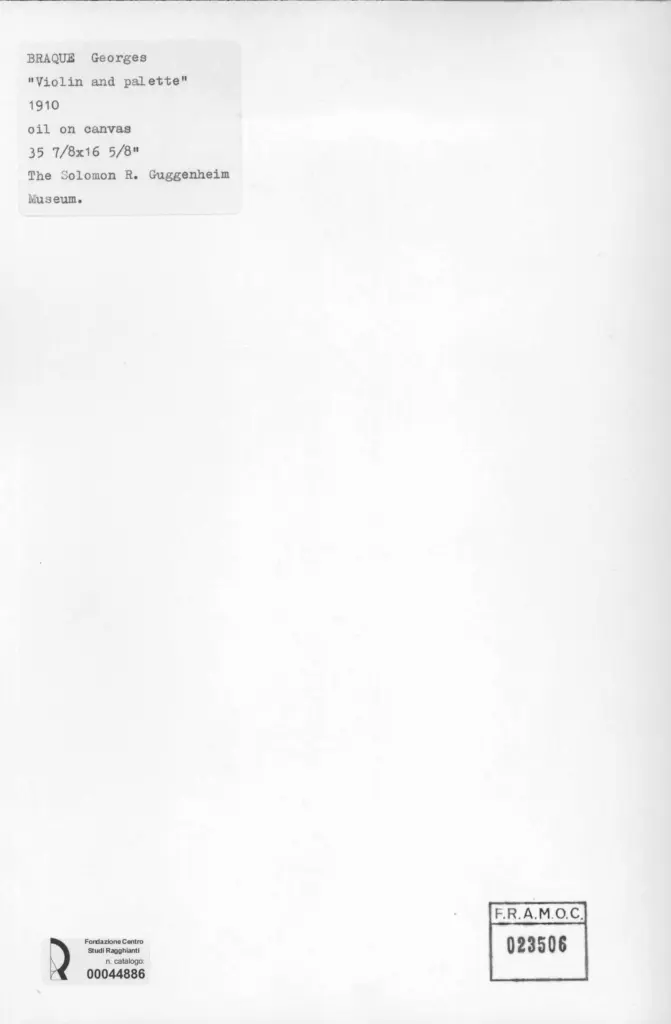 Anonimo , Braque, George - sec. XX - Violin and Palette , retro