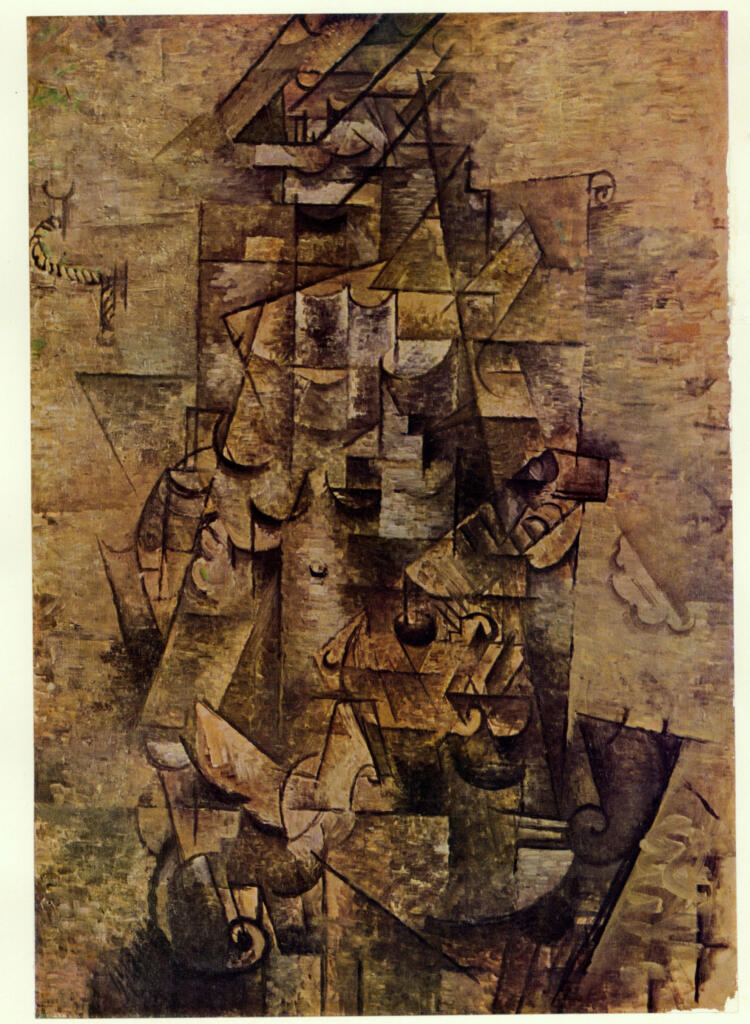 Anonimo , Braque, George - sec. XX - Composizione astratta in marrone , fronte