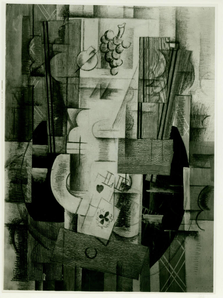Giacomelli , Braque, George - sec. XX - Composition à l'as de fleurs