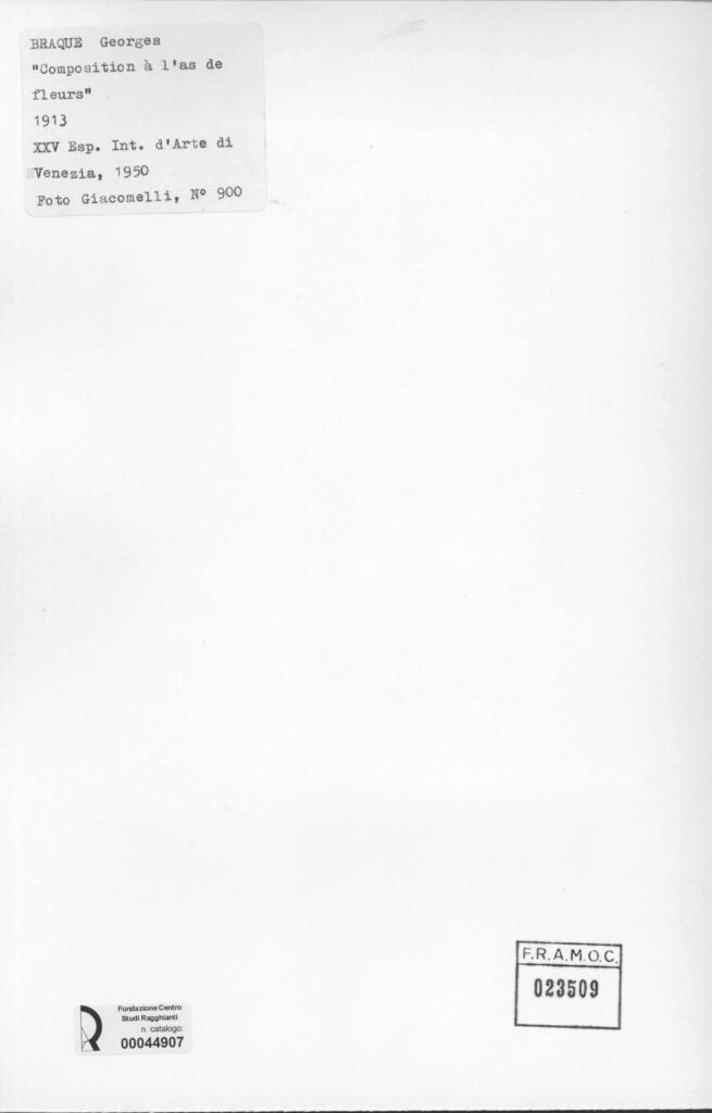 Giacomelli , Braque, George - sec. XX - Composition à l'as de fleurs , retro