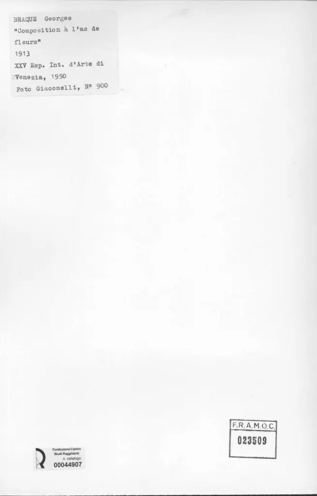 Giacomelli , Braque, George - sec. XX - Composition &agrave; l'as de fleurs , retro