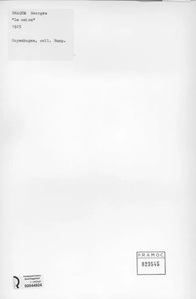 Anonimo , Braque, George - sec. XX , retro