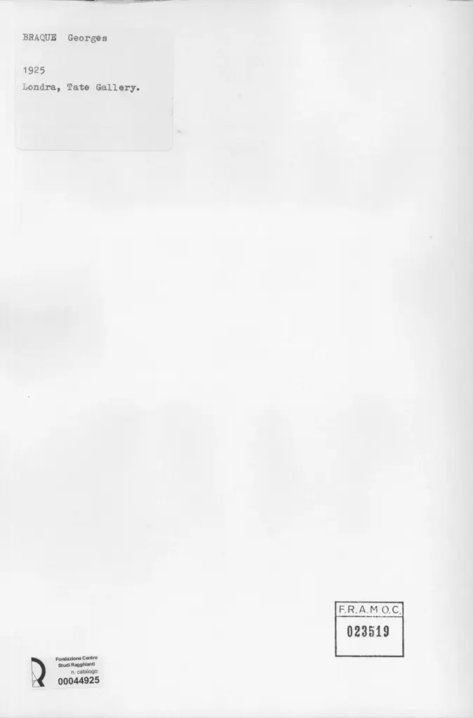 Anonimo , Braque, George - sec. XX , retro