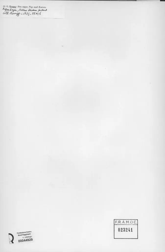 Anonimo , Braque, George - sec. XX , retro