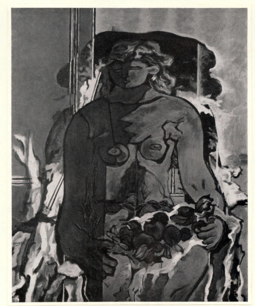 Anonimo , Braque, George - sec. XX - Nudo di donna con frutta , fronte