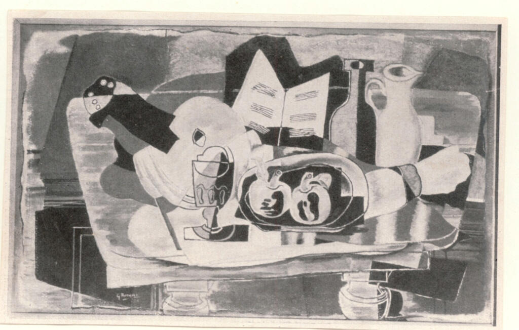 Anonimo , Braque, George - sec. XX - Natura morta su un tavolo , fronte
