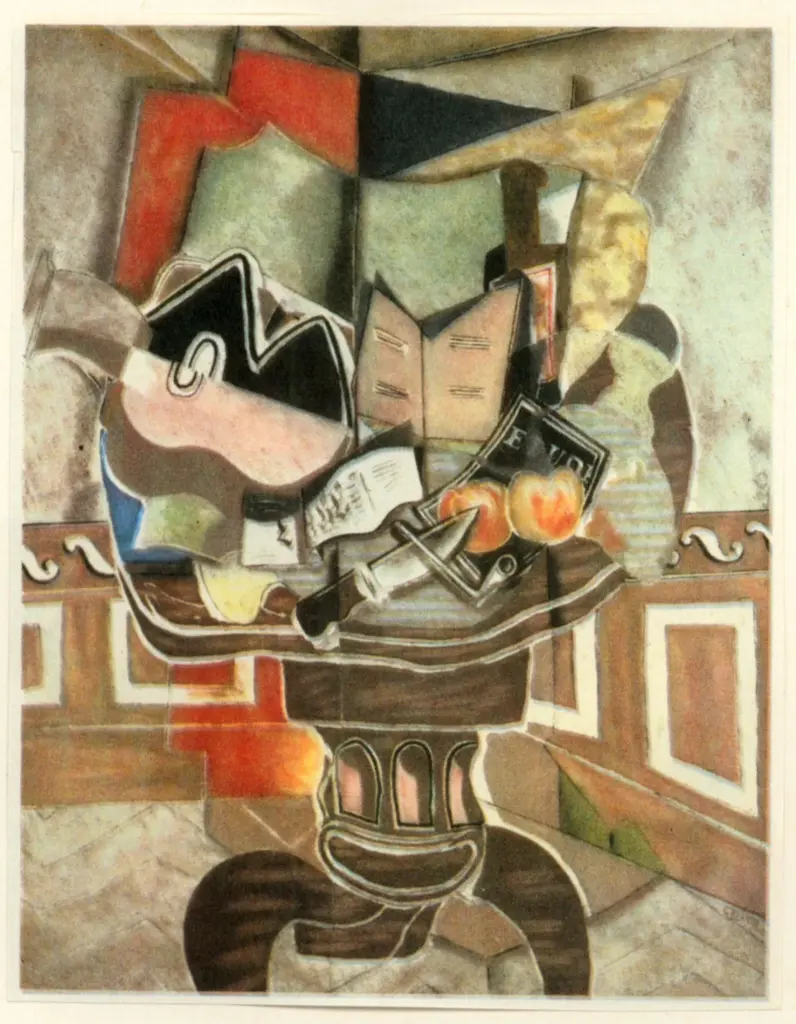 Anonimo , Braque, George - sec. XX - Natura morta su un tavolo , fronte