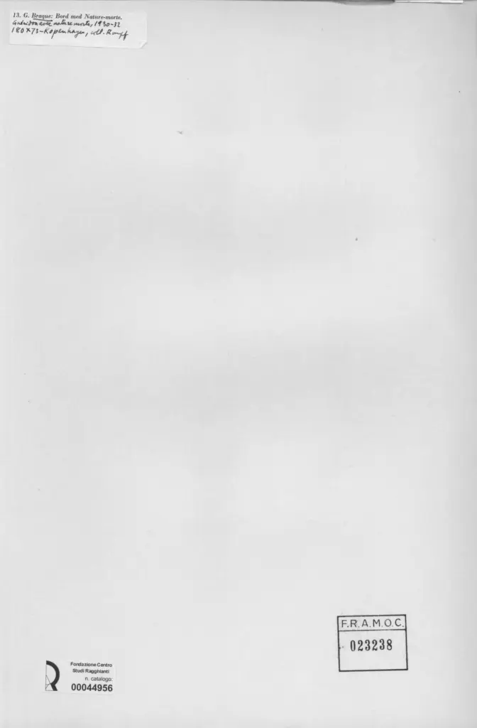 Anonimo , Braque, George - sec. XX , retro