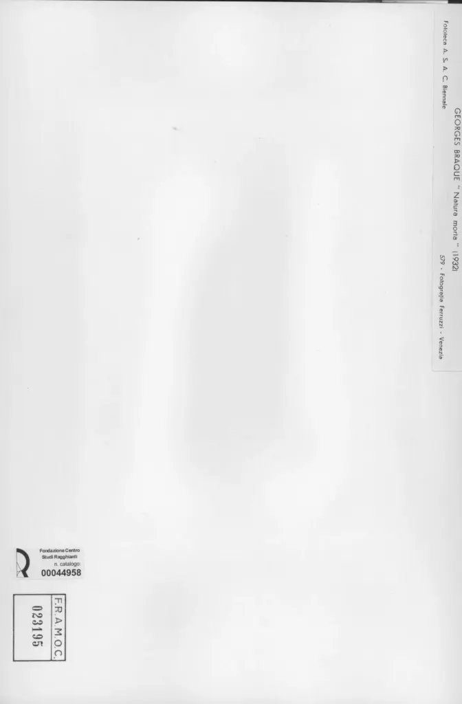 Fotografia Ferruzzi , Braque, George - sec. XX - Natura morta , retro