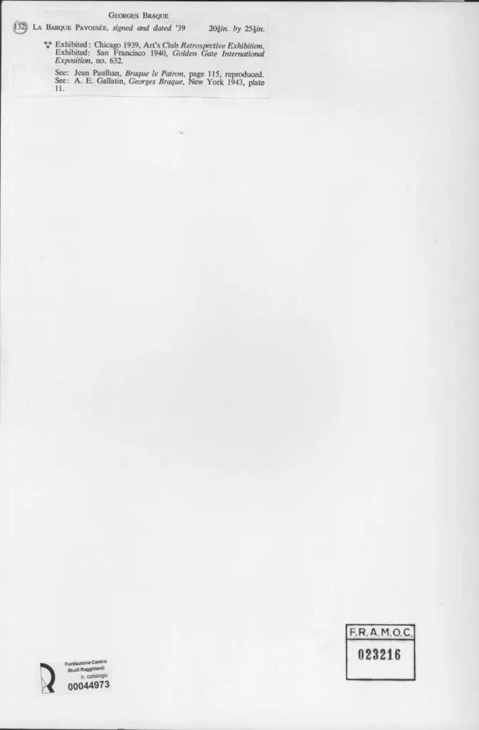 Anonimo , Braque, George - sec. XX , retro