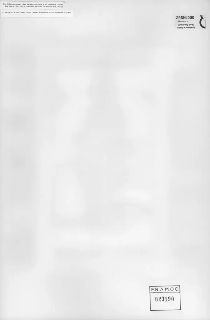 Anonimo , Braque, Georges - sec. XX - Les poissons noirs , retro