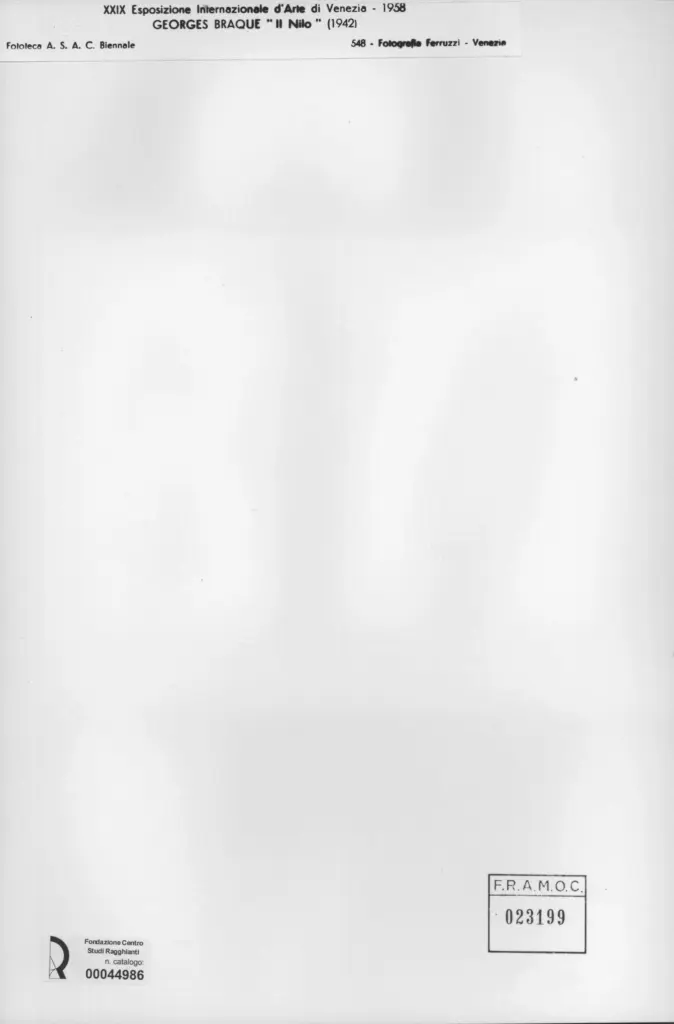 Fotografia Ferruzzi , Braque, George - sec. XX - Il Nilo , retro