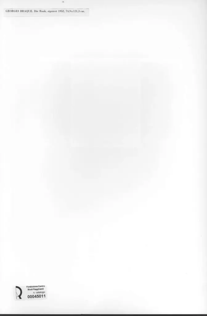 Anonimo , Braque, Georges - sec. XX - Die Bank , retro