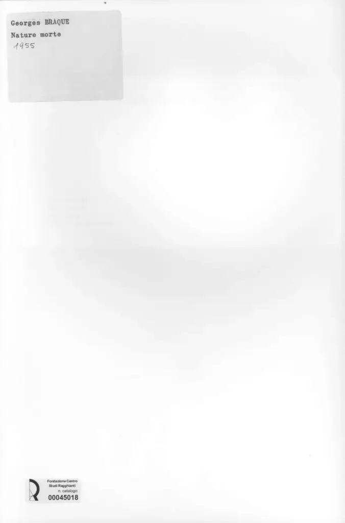 Anonimo , Braque, Georges - sec. XX - Natura morta , retro