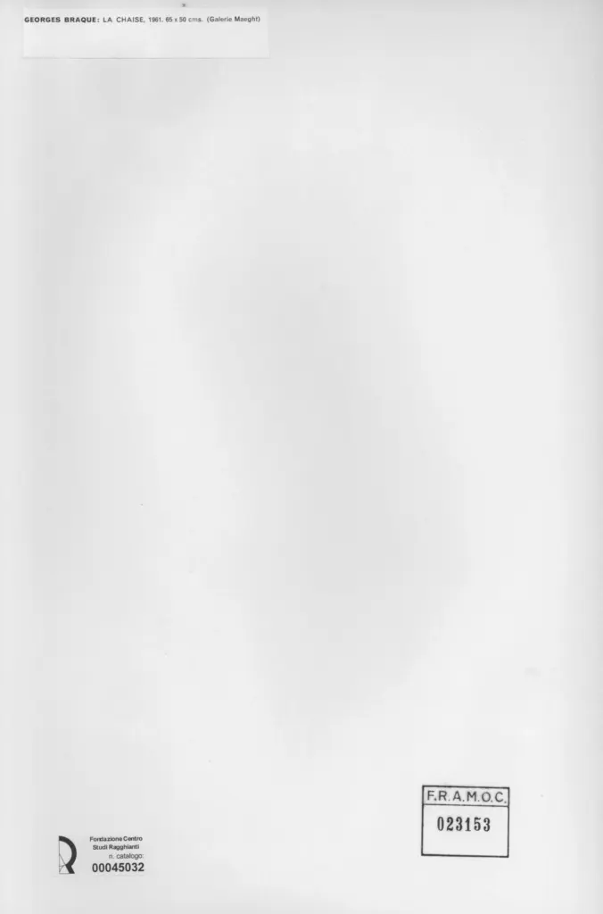 Anonimo , Braque, Georges - sec. XX - La chaise , retro