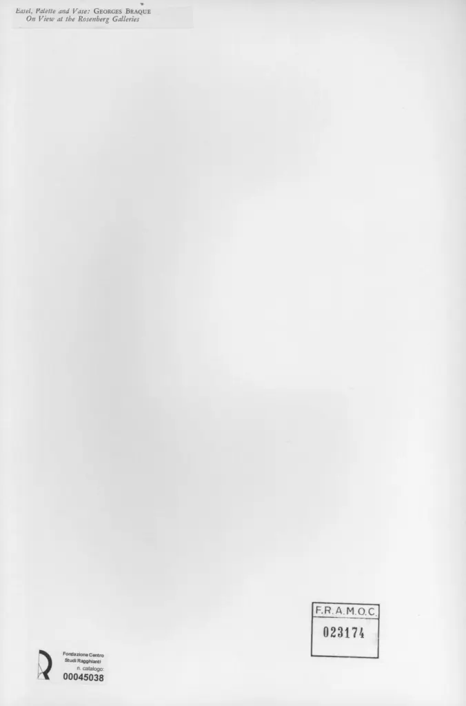 Anonimo , Braque, Georges - sec. XX - Easel, palette and vase , retro