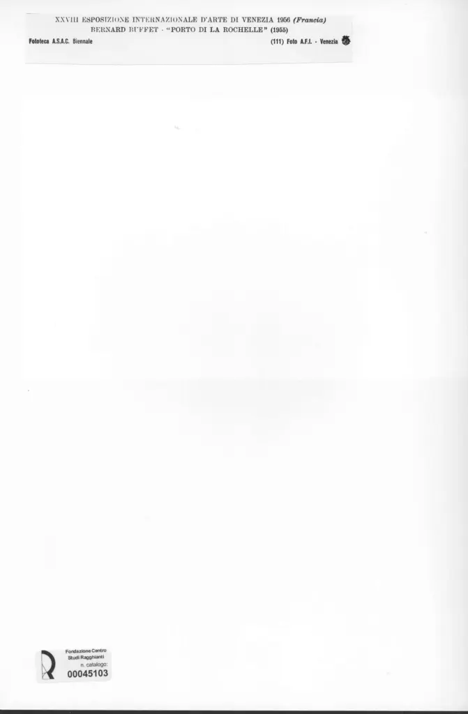 A.F.I. Agenzia Fotografica Industriale , Buffet, Bernard - sec. XX - Porto di La Rochelle , retro