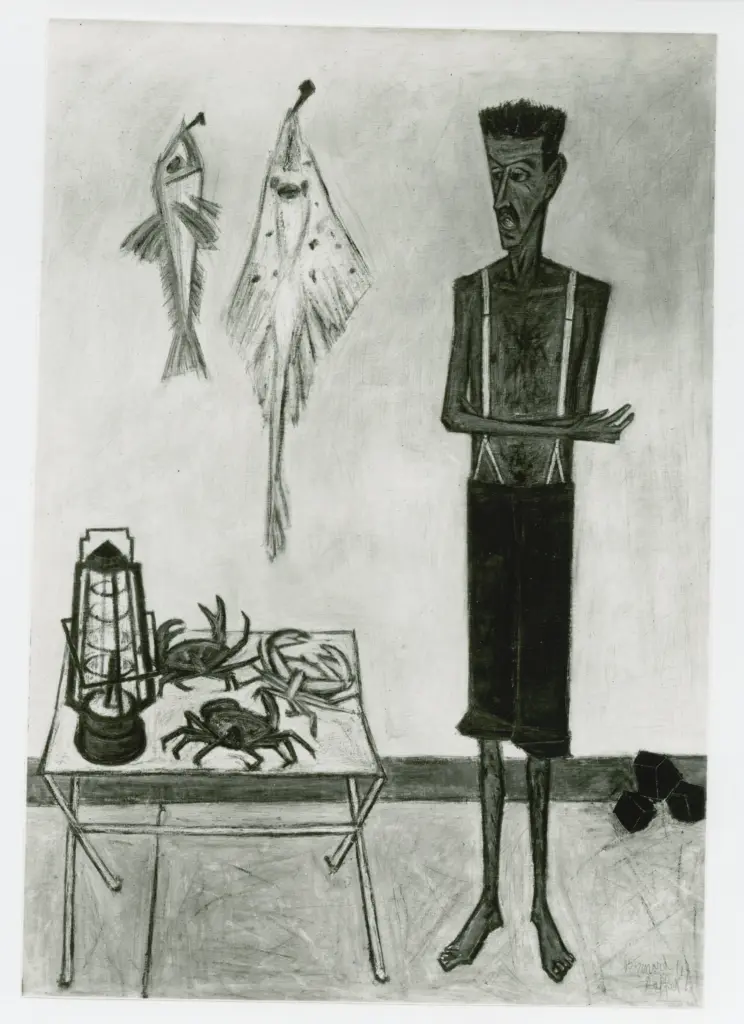 A.F.I. Agenzia Fotografica Industriale , Buffet, bernard - sec. XX - L'uomo con i granchi , fronte