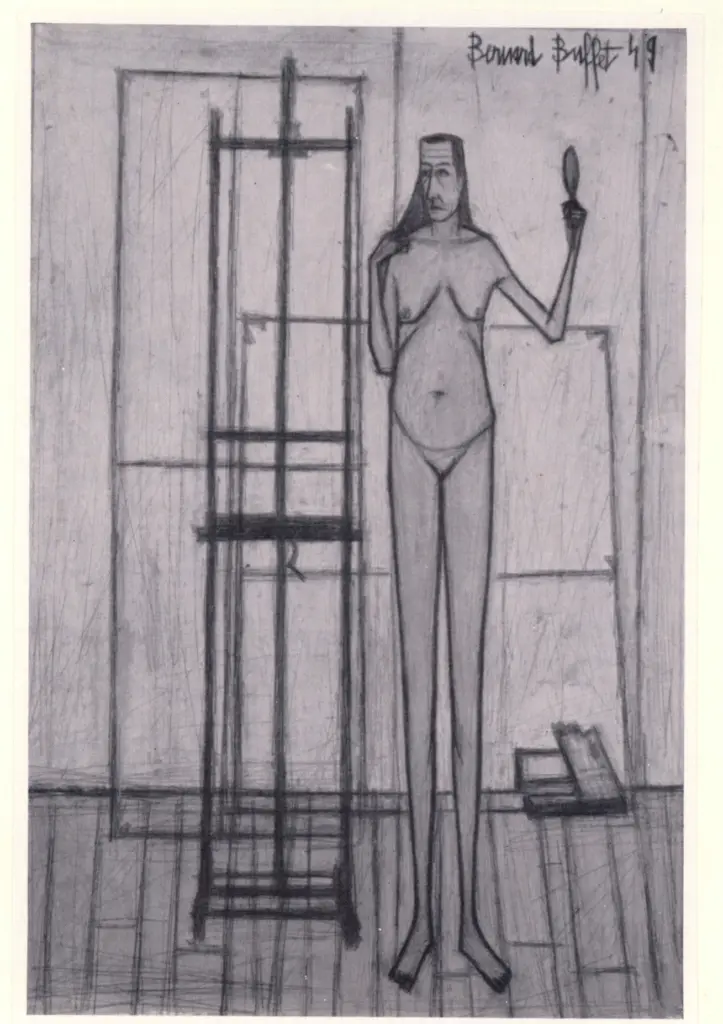 Anonimo , Buffet, bernard - sec. XX - Mod&egrave;le dans L'Atelier , fronte