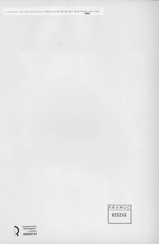Anonimo , Calmettes - sec. XX - Village provencal , retro