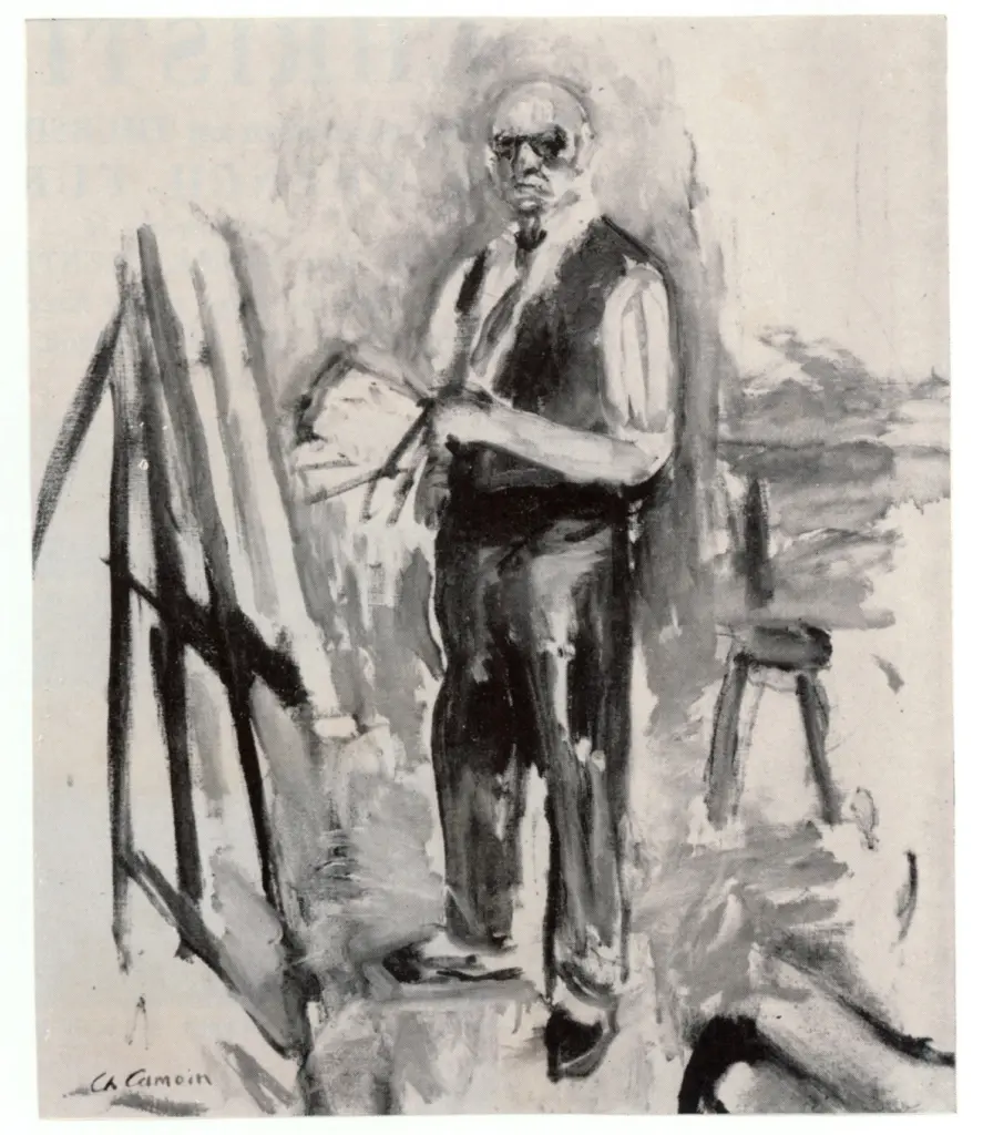 Camoin, Charles , Auto Portrait devant le chevalet -